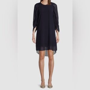 Kobi Halperin Women's Blue Arlene Ruched-Sleeve Chiffon Shift Dress